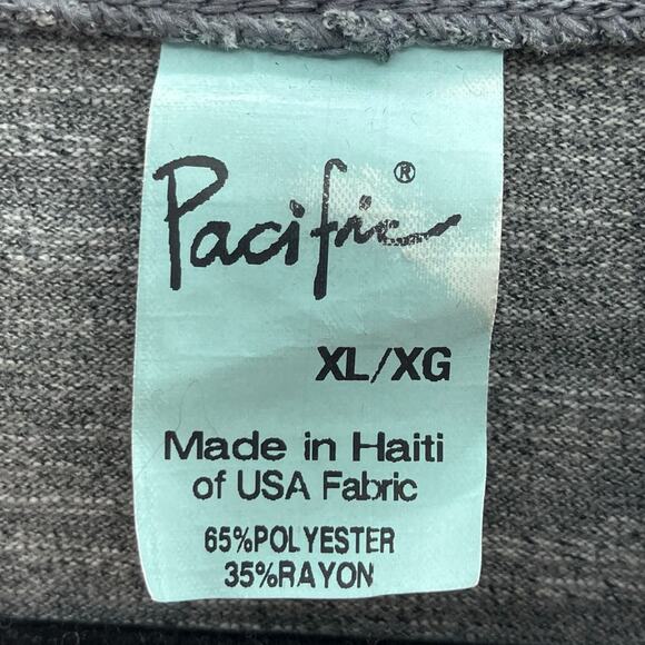 Pacific Gray Black University Of Iowa Hawkeyes Hooded Long Sleeve Tee T Shirt - Picture 2 of 6